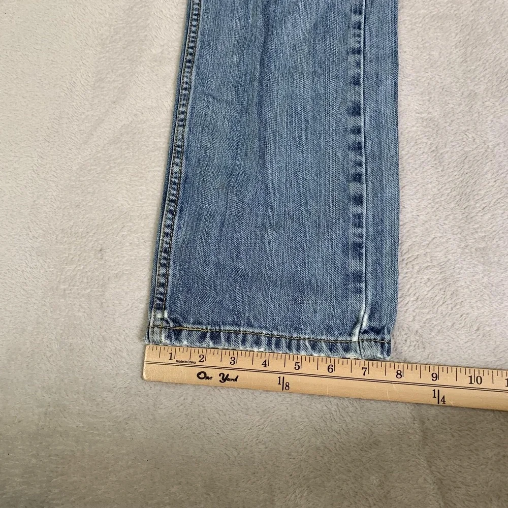 Vintage Levis 505 Jeans Mens 32x32 Blue Light Wash Regular Straight Distressed